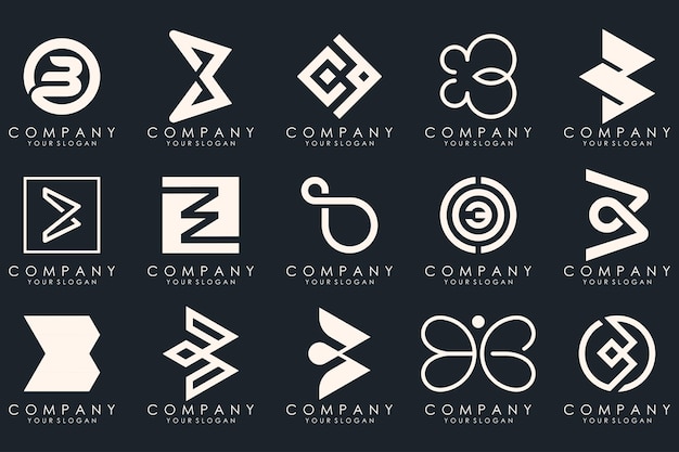 Concepção abstrata do ícone do logotipo da letra b para negócios de luxo elegante simples