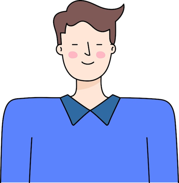 Ícone de avatar de homem para aplicativo de impressão de design de pôster de documento de site estilo de ícone de conceito de avatar e pessoas