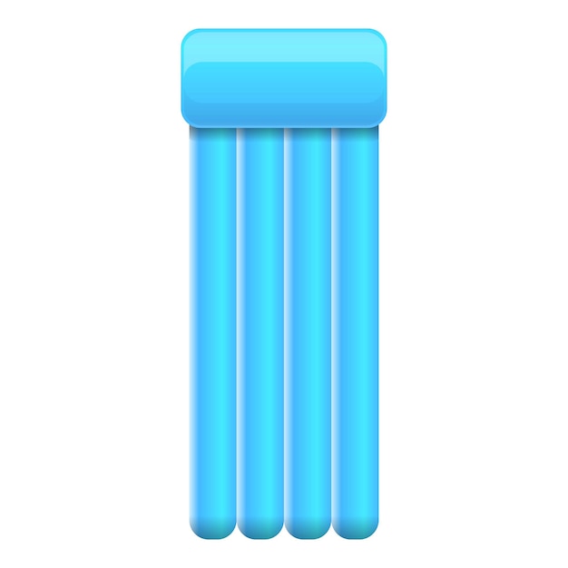 Ícone de colchão inflado azul desenho animado de ícone vetorial de colchão inflado azul para web design isolado em fundo branco