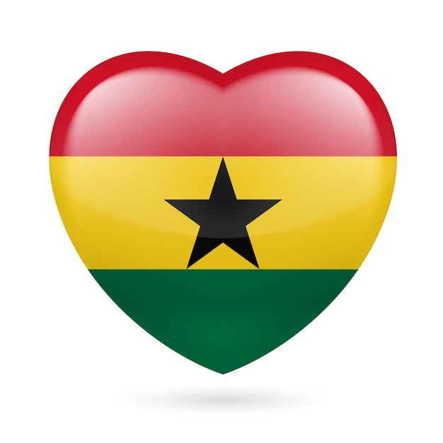 Ícone de coração de Gana