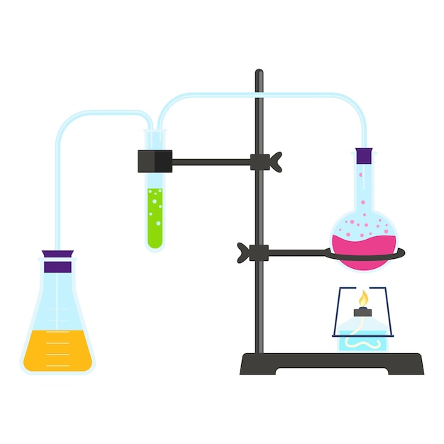 Ícone de experimento de laboratório Ilustração plana do ícone de vetor de experimento de laboratório para web design