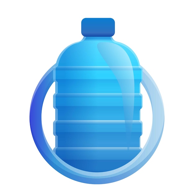 Ícone de garrafa de água de escritório desenho animado de ícone vetorial de garrafa de água de escritório para web design isolado em fundo branco