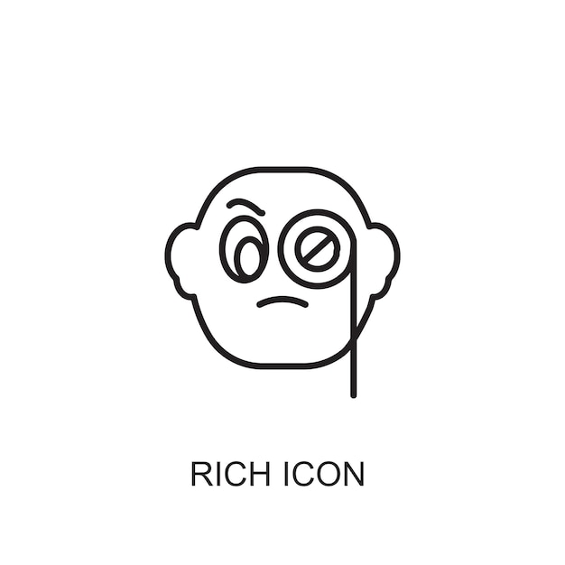 Ícone de ícone de vetor rico