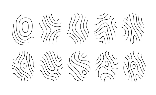 Ícone de identificação de toque e ilustração vetorial isolada de privacidade digital conjunto de vetores de impressão digital