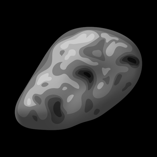 Ícone de pedra do espaço Isométrico do ícone do vetor de pedra do espaço para web design isolado