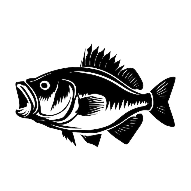 Ícone de peixe robalo salmão isolado no fundo branco Logo design elemento etiqueta emblema marca marca marca ilustração vetorial