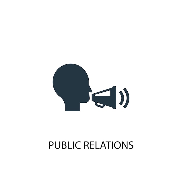 Ícone de relações públicas. Ilustração de elemento simples. design de símbolo de conceito de relações públicas. Pode ser usado para web e celular.