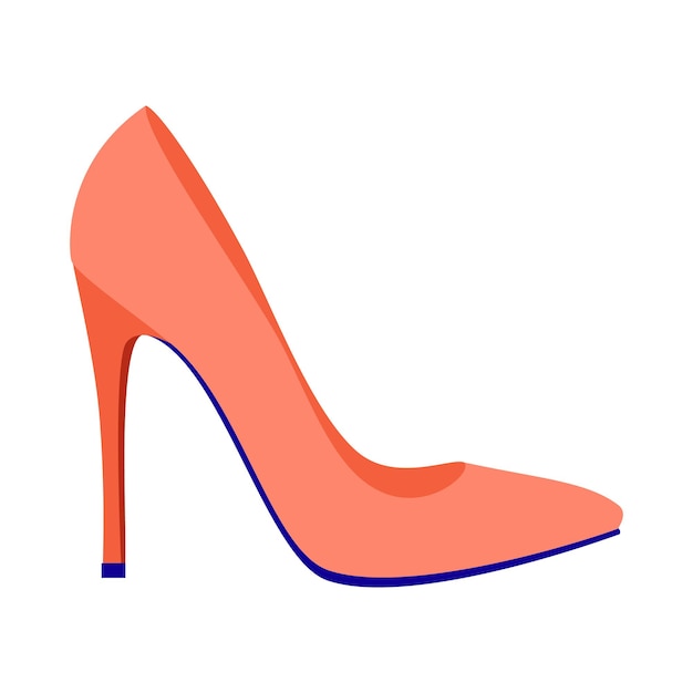 Ícone de sapato de mulher vermelha Ilustração plana do ícone de vetor de sapato de mulher vermelha para web design