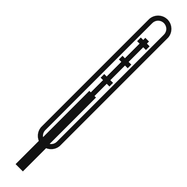 Ícone de termômetro de corpo Ilustração simples do ícone de vetor de termômetro de corpo para web design isolado no fundo branco