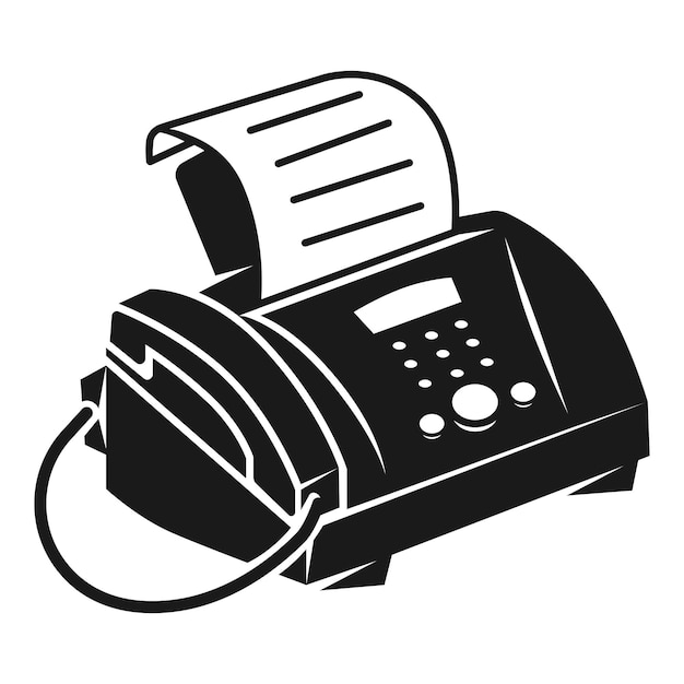 Ícone de visão de perspectiva de fax simples ilustração do ícone vetor de visão de perspectiva de fax para web design isolado em fundo branco