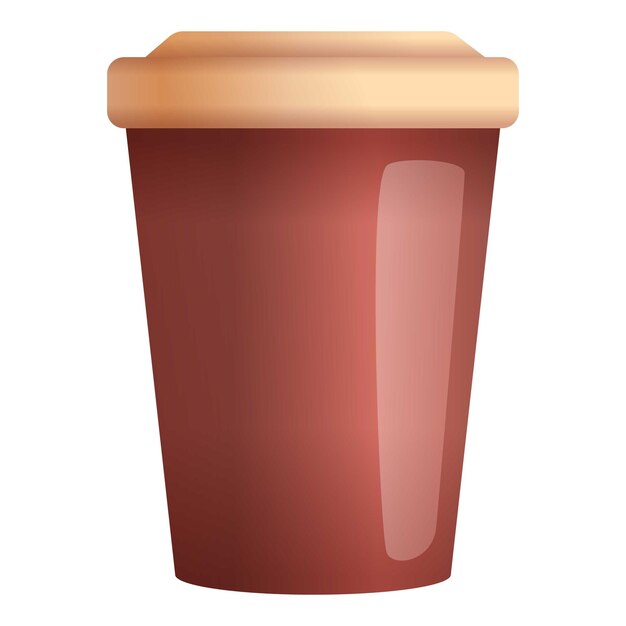 Ícone de xícara de café de lixo desenho animado de ícone vetor de xícara de café de lixo para web design isolado em fundo branco