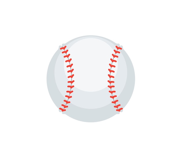 Ícone isolado do vetor de bola de beisebol. Ilustração de emoji de bola de beisebol. Ícone de vetor de bola de beisebol