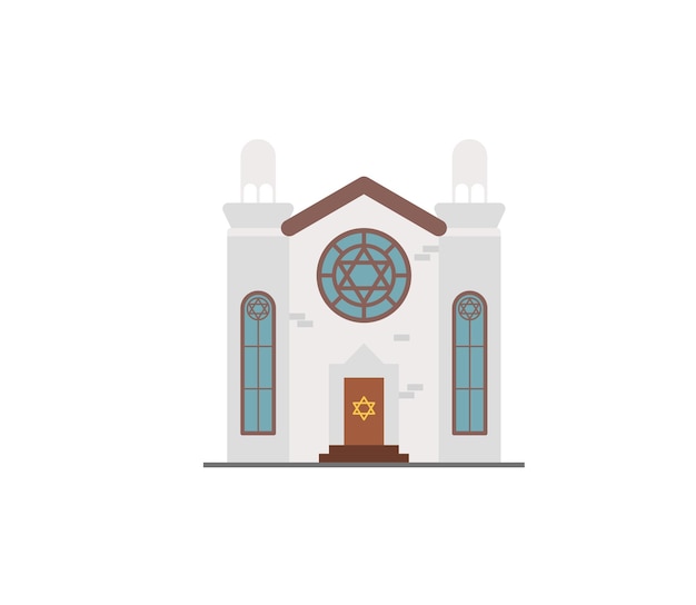 Ícone isolado do vetor sinagoga. Ilustração de emoji sinagoga. Emoticon isolado de vetor de sinagoga