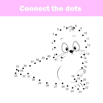 Ovelhas Ponto Ponto Jogo Conecte Pontos Por Números Para Desenhar imagem  vetorial de KidLand© 542951700