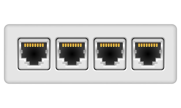 Conector lan para ilustração vetorial de transmissão de internet