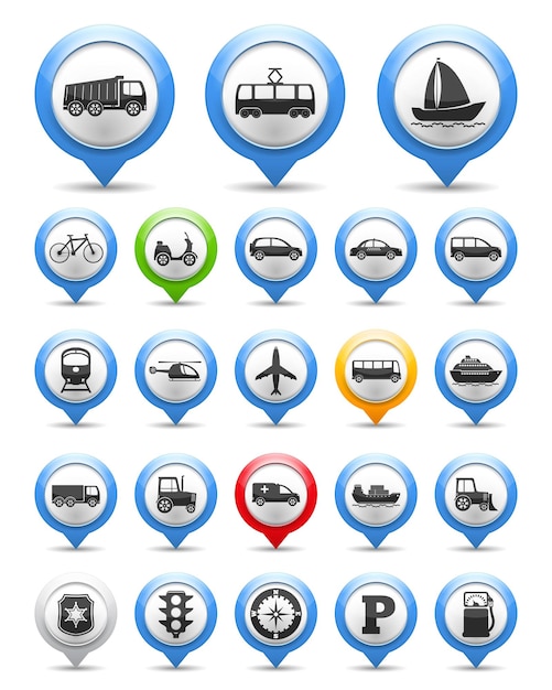 Ícones do transporte