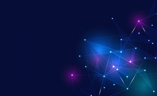 Conexão à Internet, com efeito neon, fundo de tecnologia. conceito de tecnologia de ciência digital.