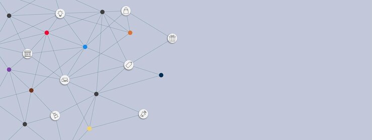 Vetor conexão de rede de negócios com ícones e linhas de pontos conectados fundo de tecnologia de comunicação