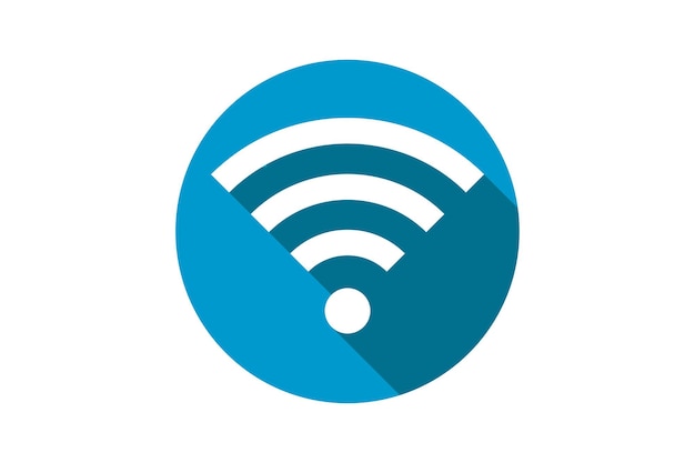 Conexão de sinal de símbolo wi fi vector sinal de tecnologia de internet sem fio ícone de comunicação de rede wifi