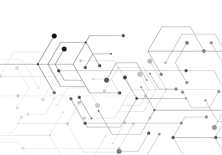 Vetor conexão de tecnologia hexagonal para design web pano de fundo moderno abstrato conceito vetorial criativo conceito de tecnologia digital de alta tecnologia pano de fundo futurista