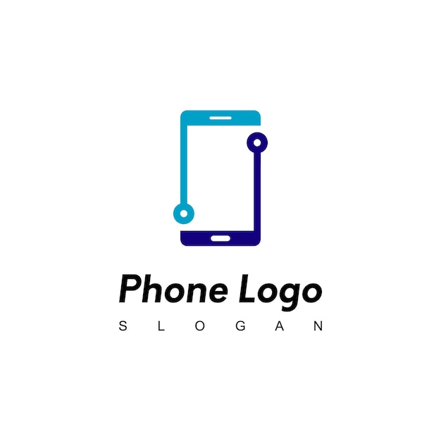 Vetor conexão de telefone, inspiração para design de logotipo para celular