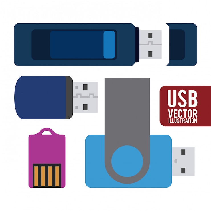 Vetor conexão usb