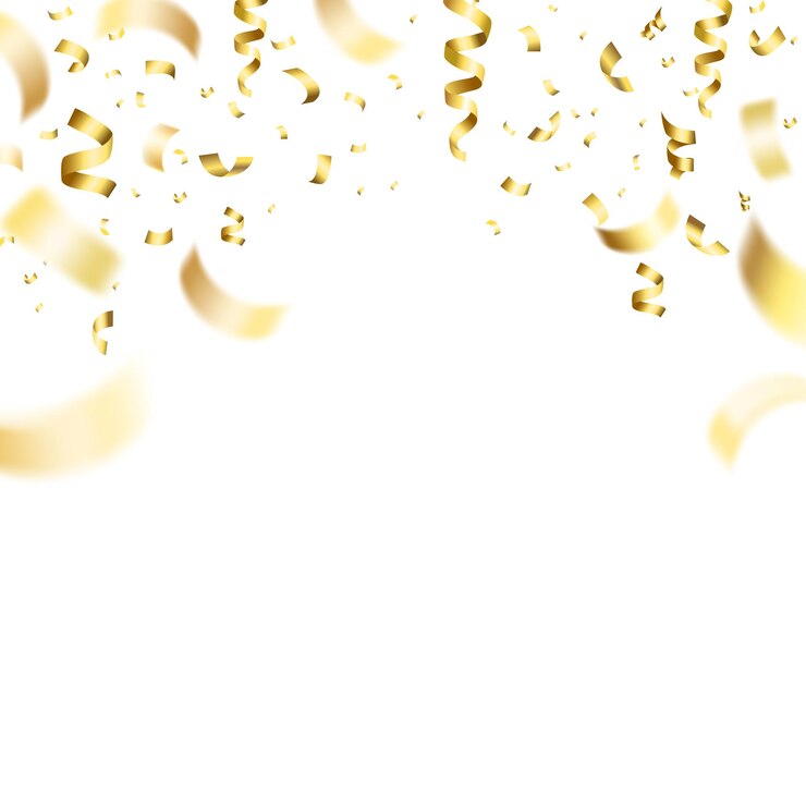 Vetor confete dourado brilhos brilhantes em um fundo branco lantejoulas brilhantes de férias