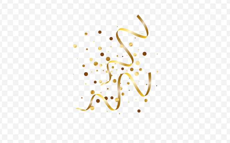 Vetor confete e ponto abstrato ouro