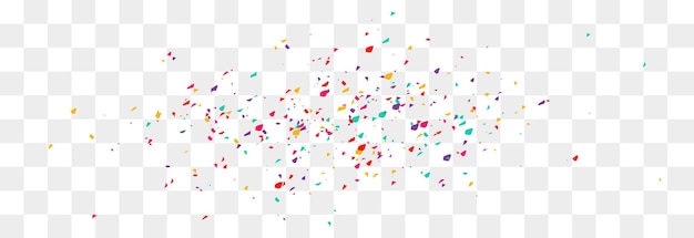 Confete festivo png colorido confete brilhante cai vetor isolado em transparente
