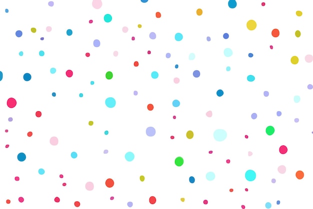 Confetes coloridos em um fundo branco