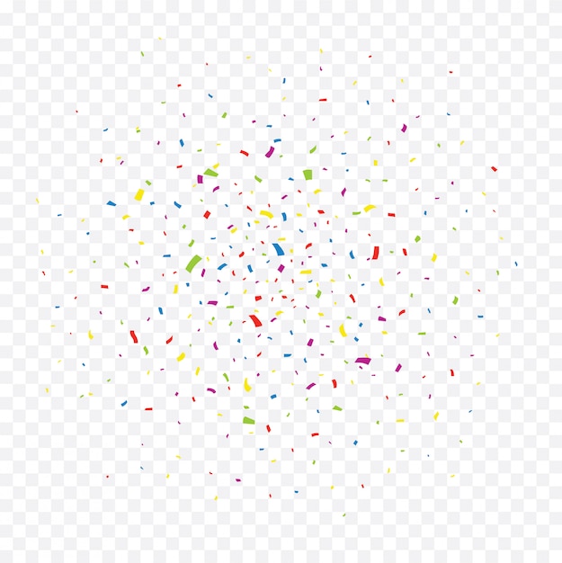Confetes coloridos isolados