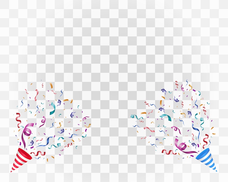 Vetor confetes coloridos sobre um fundo branco. de fundo vector alegre festivo. cone com confete.