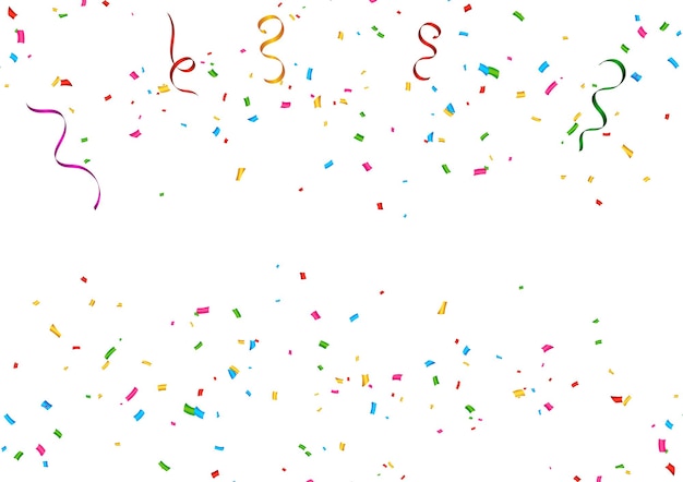 Confeti de congratulações vector de fundo amp de fundo de festa