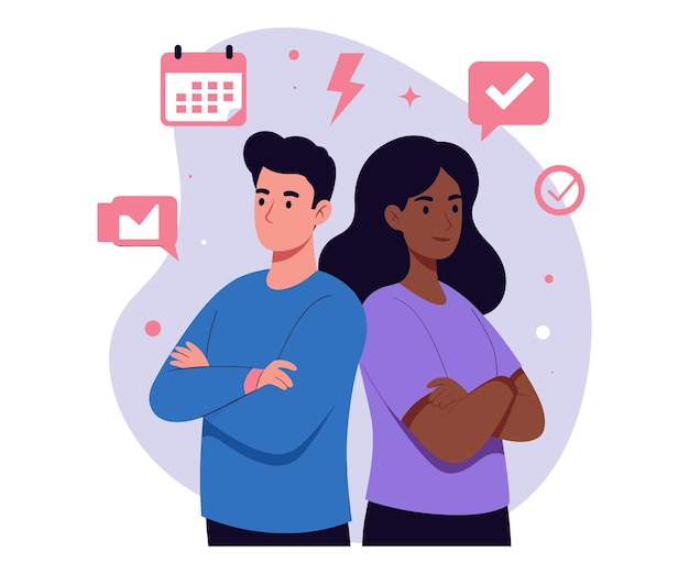 Confident Professionals Ilustração vetorial de arquivo de corte SVG