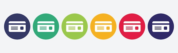 Configuração de ícones de cartão de crédito E-commerce banking epayments cashback pagamento online