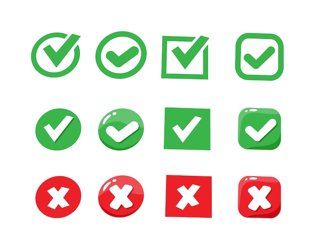 Configuração de ícones de marca de verificação