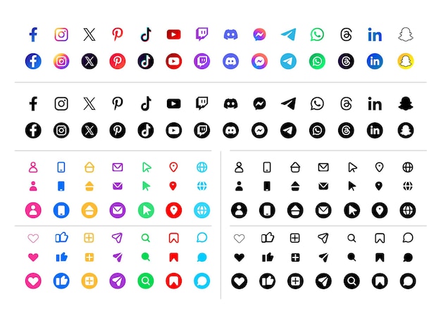 Configuração de logos e ícones de redes sociais