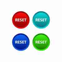Vetor configuração do botão de reset configuração de ícones