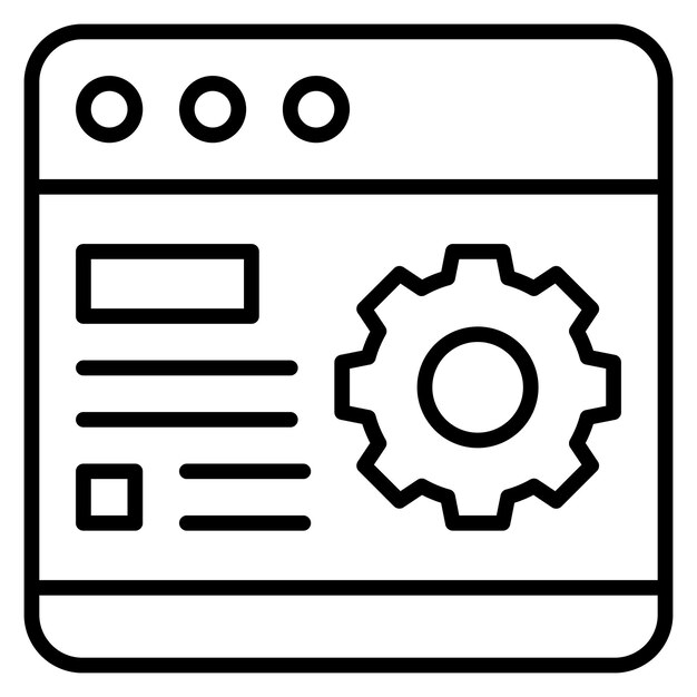 Configuração do estilo de ilustração vetorial do navegador