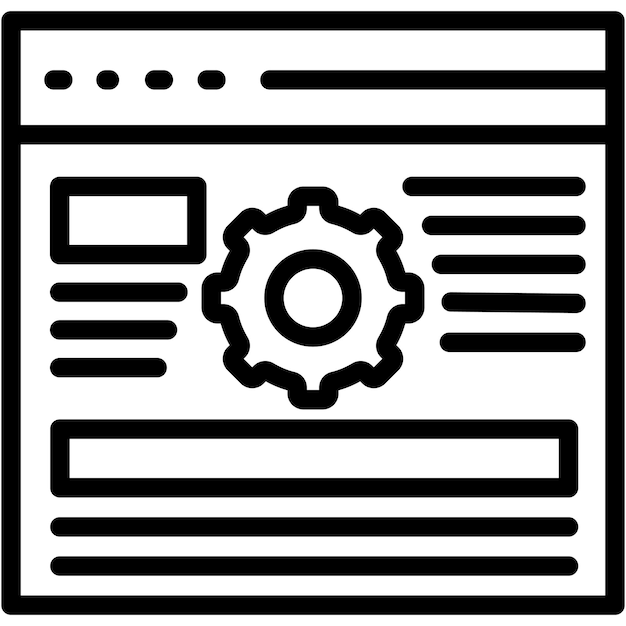 Configuração do navegador de ilustração vetorial