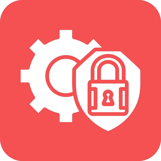 Vetor configurações de segurança estilo do ícone