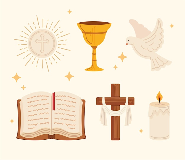 Configure elelement semana santa religiões estilo plano