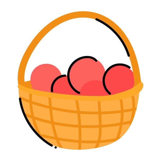 Confira o adesivo doodle da cesta de frutas