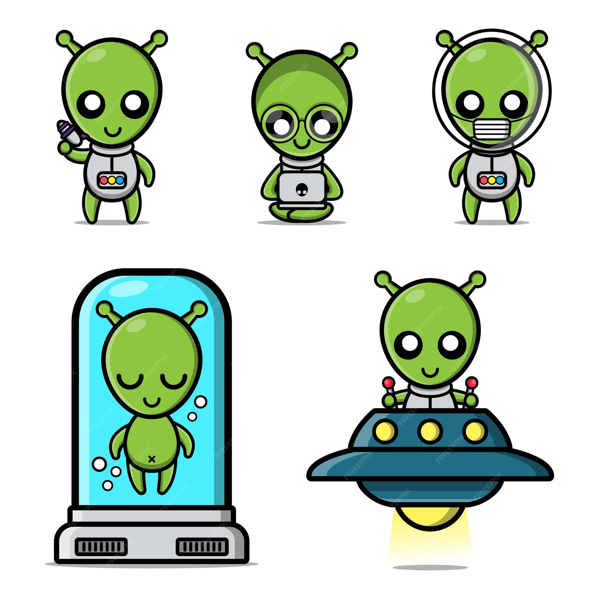 Ícone Alienígena, Desenho Animado Alienígena Ilustração Stock - Ilustração  de extraterrestre, fofofo: 159557517