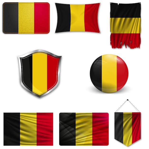 Conjunto da bandeira nacional da bélgica