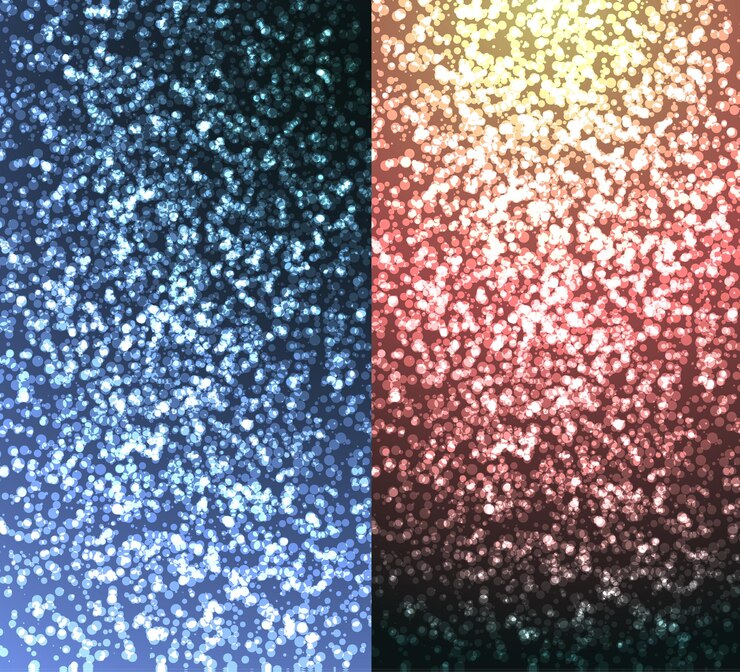 Vetor conjunto de 2 fundos brilhantes abstratos para design. um fundo com um lado. efeitos de iluminação. fundo mágico brilhante. fundo de natal. fundo de ano novo.