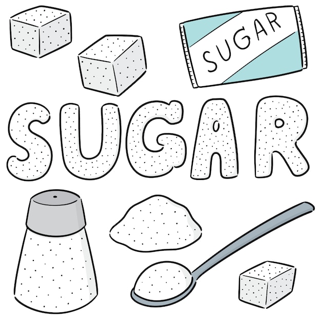 Vetor conjunto de açúcar