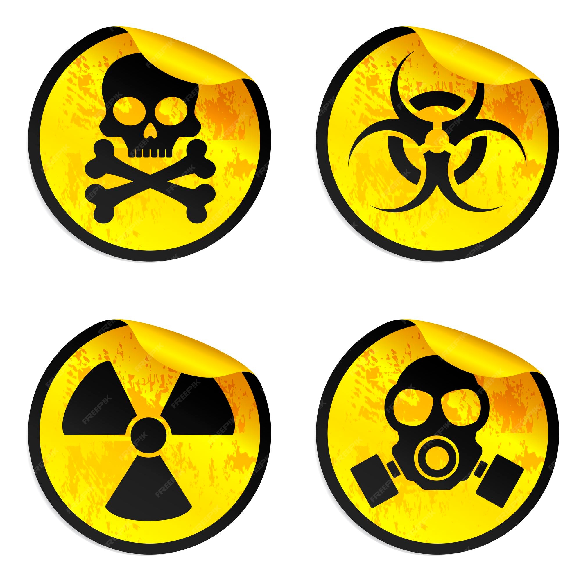 Perigo Nuclear Sinal Tóxico Royalty Free SVG, Cliparts, Vetores, e