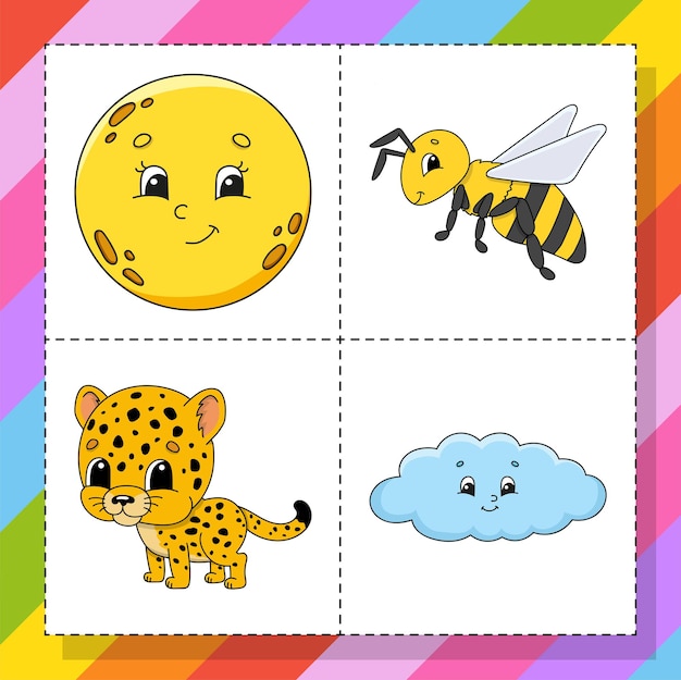 Conjunto de adesivos com personagens de desenhos animados fofos pacote colorido desenhado à mão coleção de emblemas de remendo para crianças
