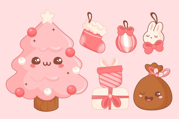 Conjunto de adesivos de Natal